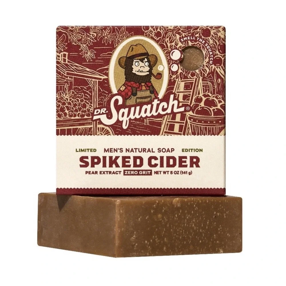 Dr. Squatch Limited Edition Natural Bar Soap Spiked Cider Zero Grit Lot of 2 New